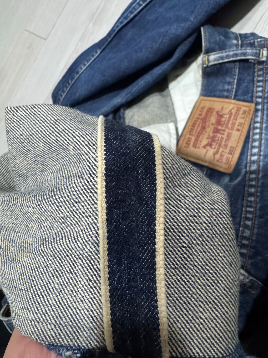 일본판)리바이스 503 셀비지 컷팅진 청바지 상품이미지5