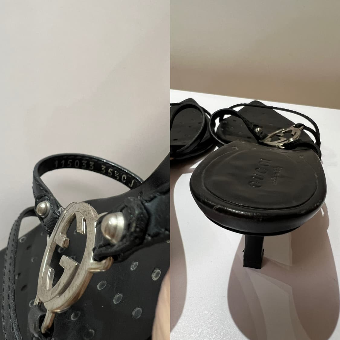 [정품] 구찌 빈티지 톰포드 아카이브 GG 로고 스트랩 샌들 상품이미지9