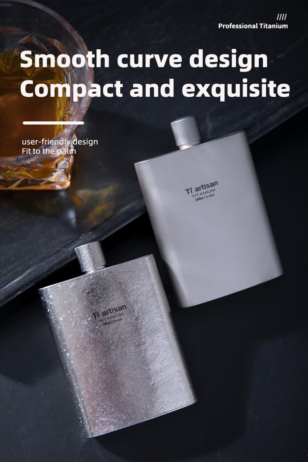 티타늄 힙 플라스크 소주 양주 위스키 텀블러 머그컵 상품이미지6