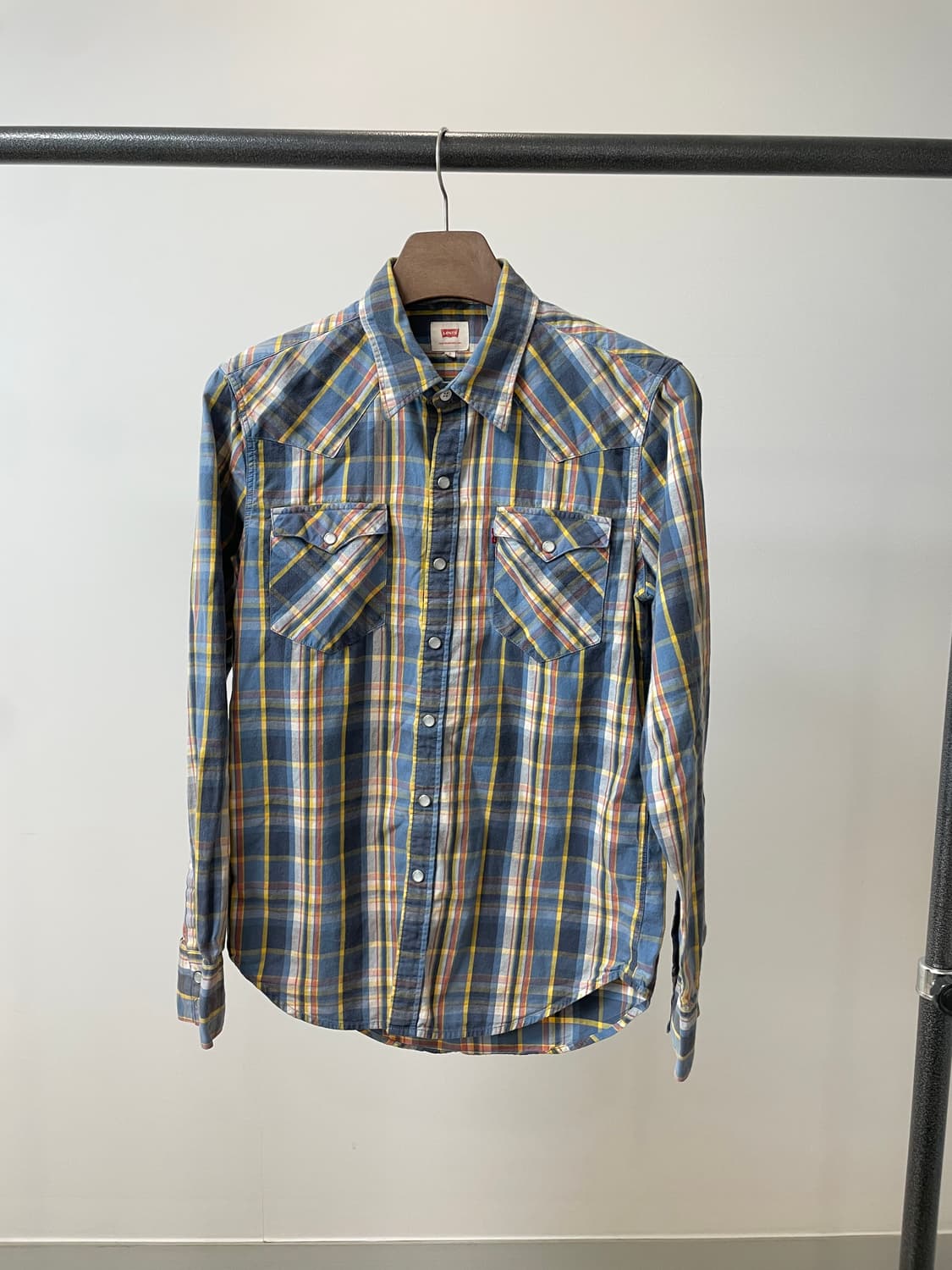 (S) levis 리바이스 투포켓 웨스턴 체크셔츠 상품이미지1