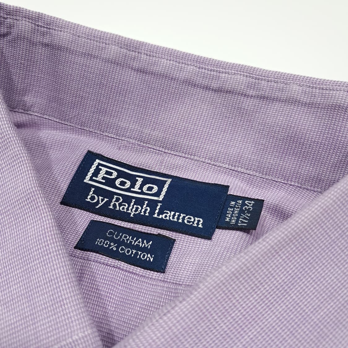 CK102 2XL 폴로 90s 스프레드칼라 퍼플 도트체크 셔츠 남방 상품이미지3