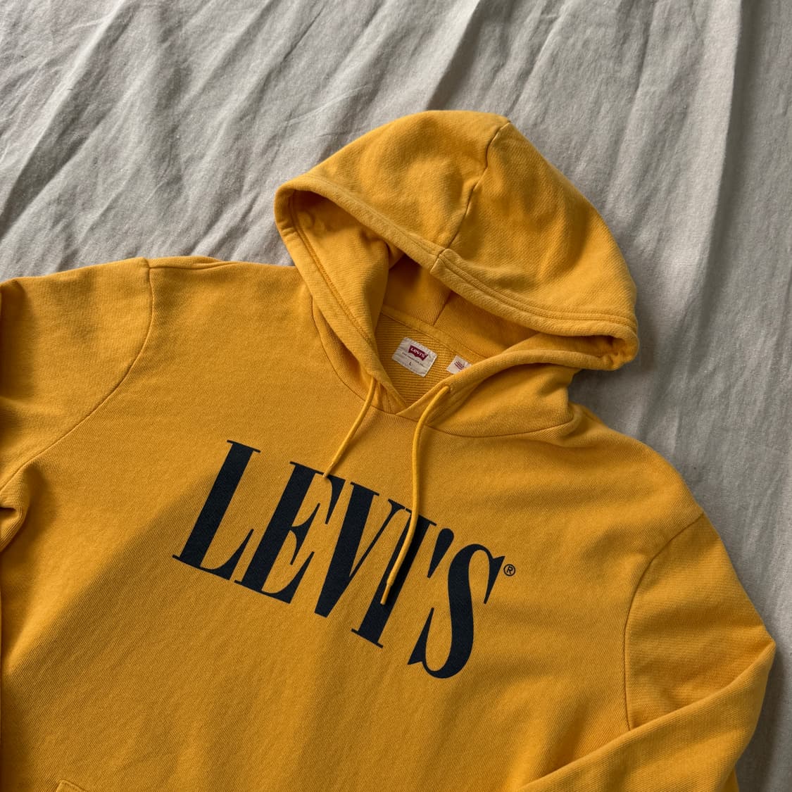 리바이스 옐로우 빅로고 후드 L 상품이미지2