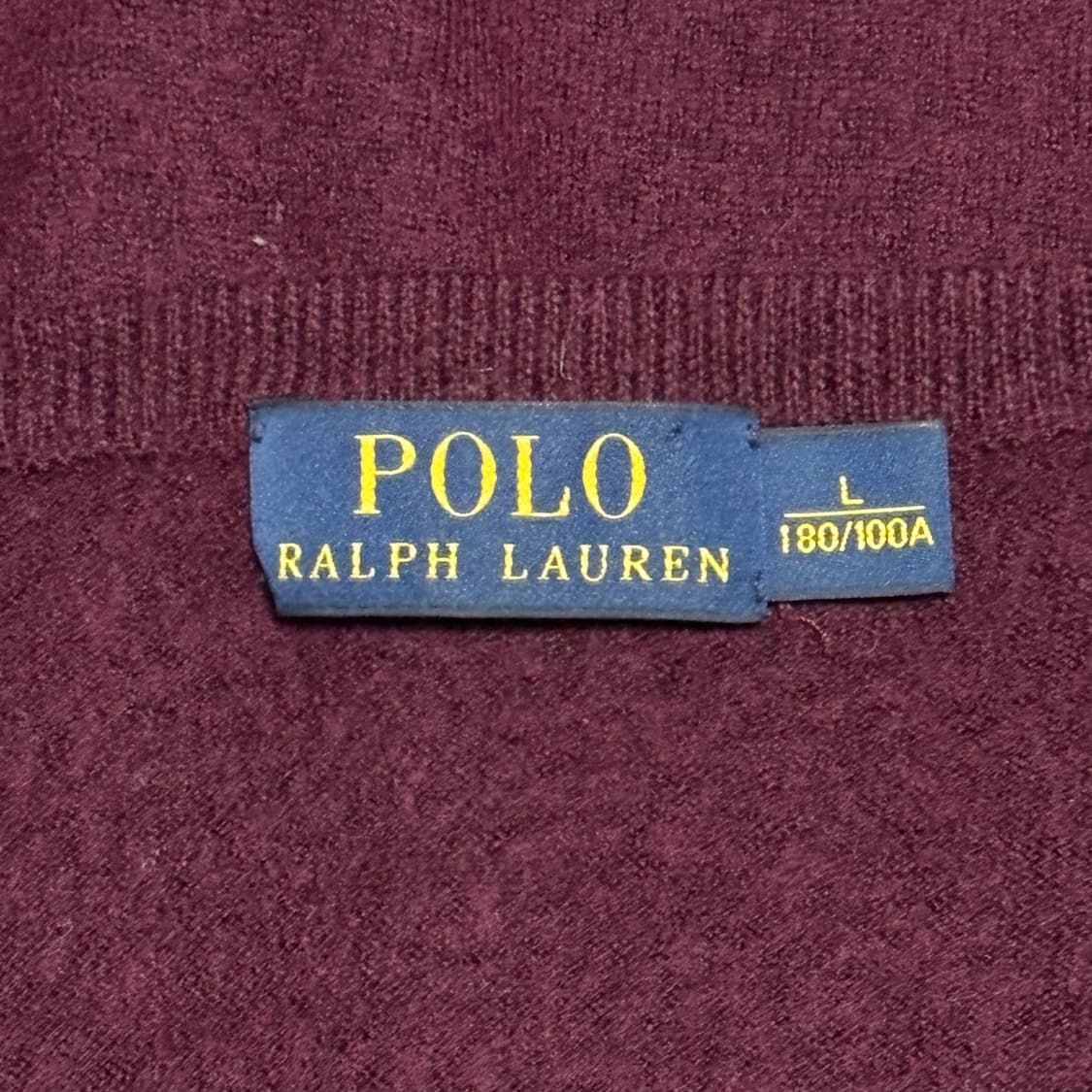 L 폴로랄프로렌 울 퍼플 브이넥 니트 상품이미지4