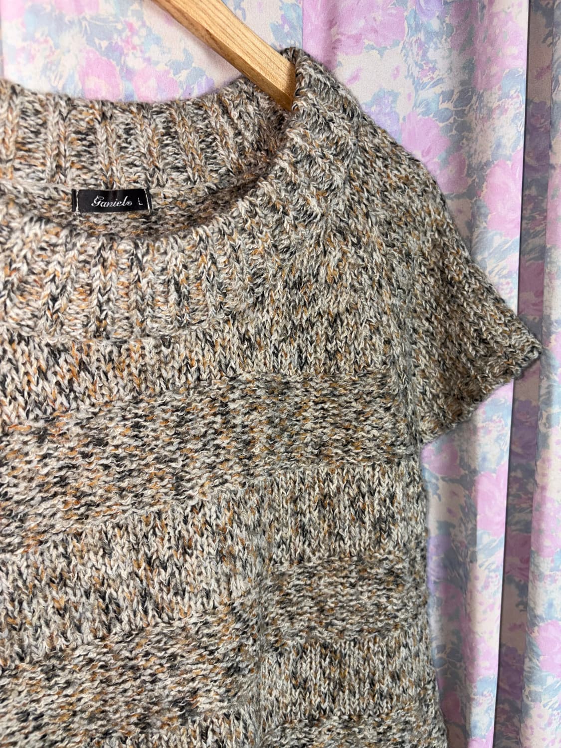 베이지 보카시 반소매 니트 상품이미지9