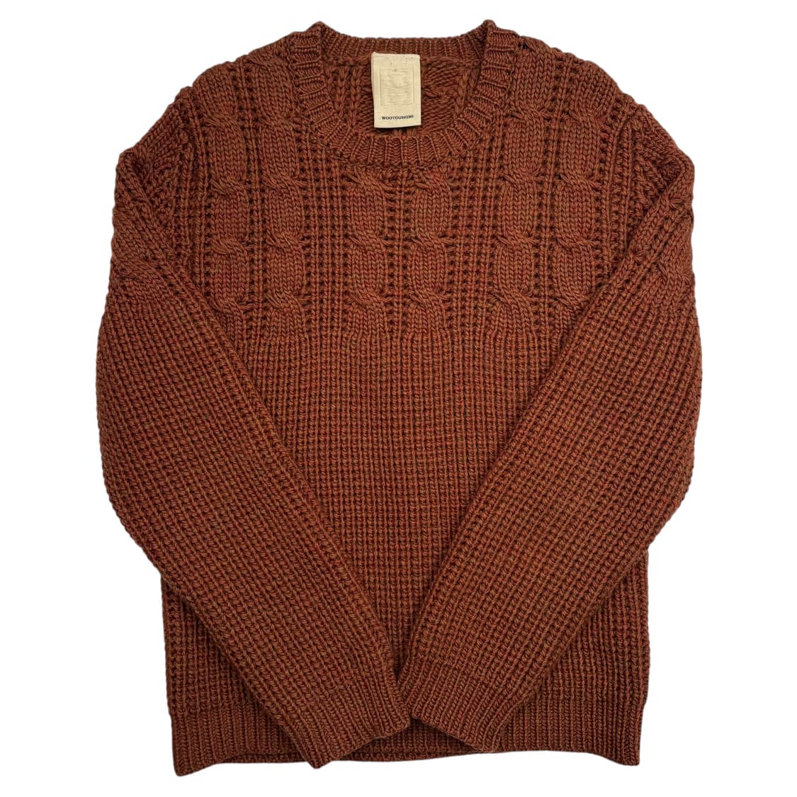 우영미 브라운 믹스패턴 니트 스웨터 L 상품이미지1