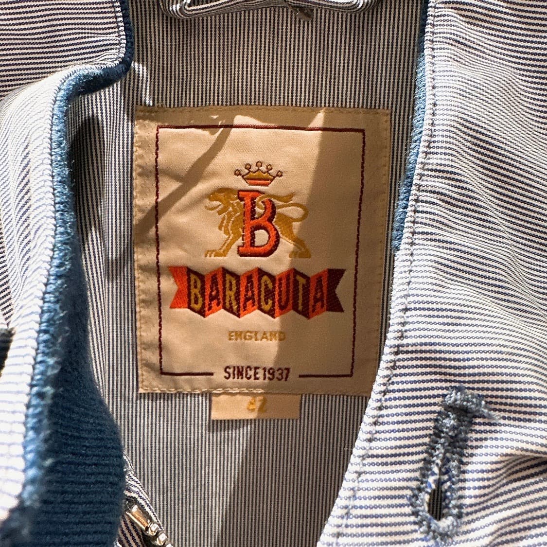 바라쿠타 남성 멀티스트라이프 블루종 자켓 점퍼  상품이미지6