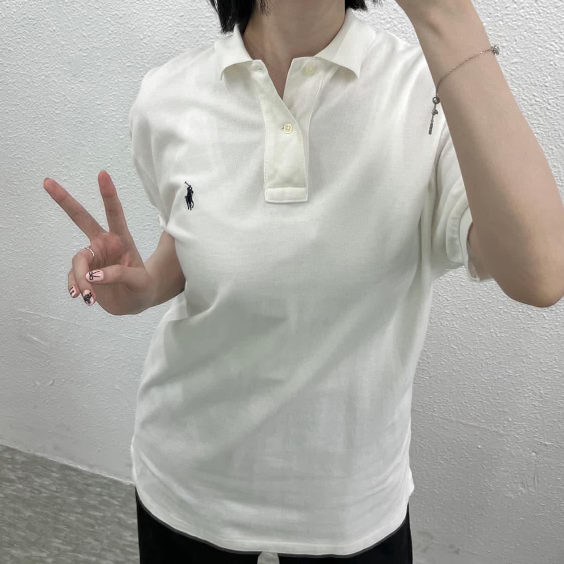 폴로 랄프로렌 블랙포니 화이트 pk반팔 S 상품이미지5