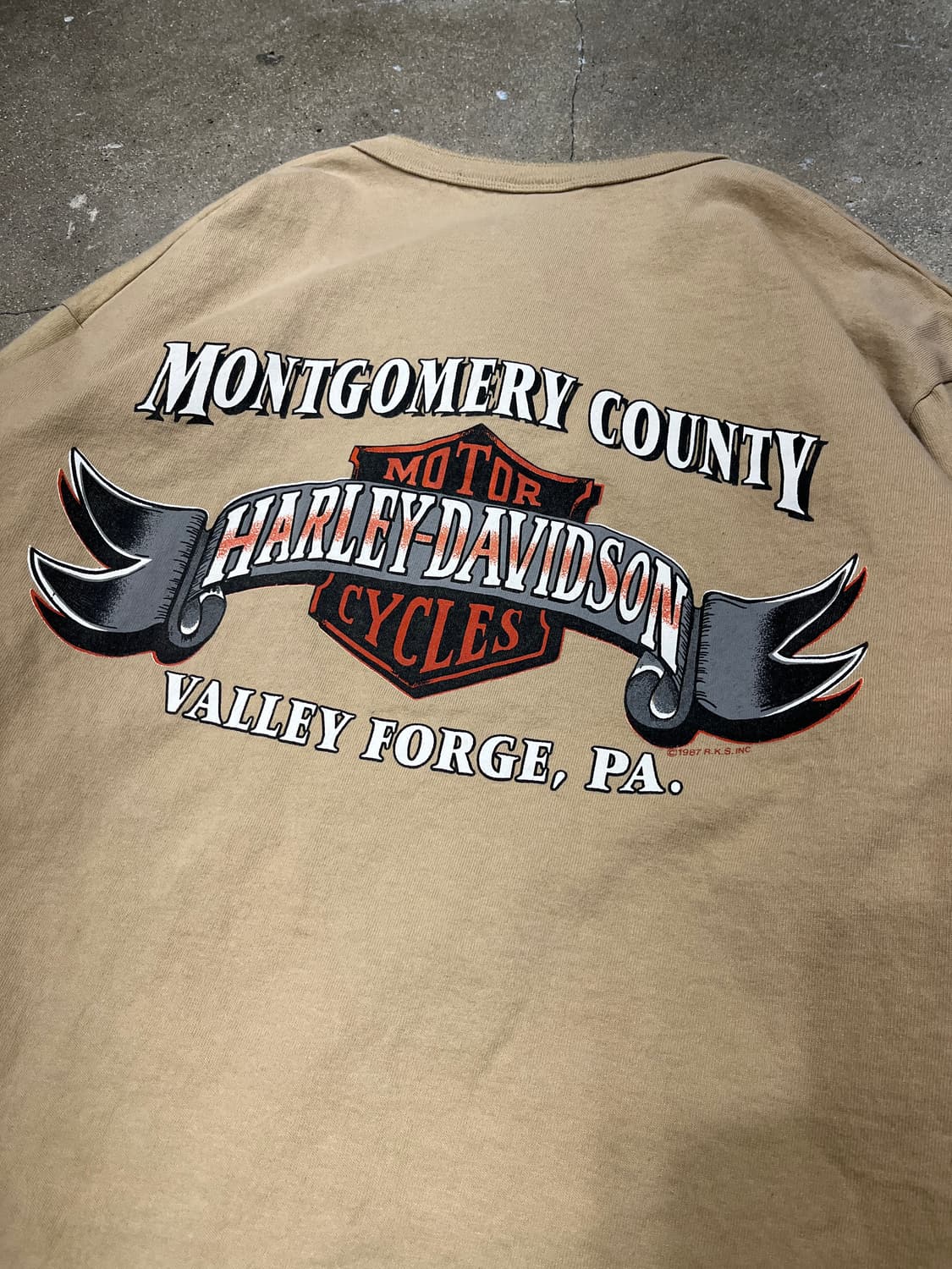 80‘s 할리데이비슨 빈티지 롱슬리브 헨리넥 상품이미지6