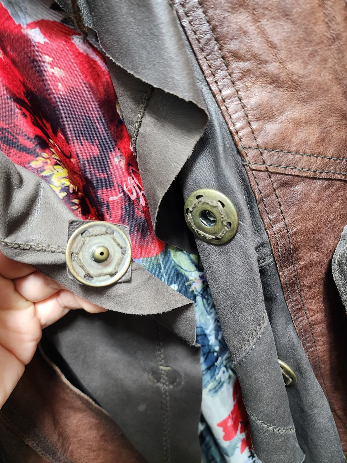 탱커스 산양가죽 보헤미안 히피st 빈티지 레더 코트 상품이미지7