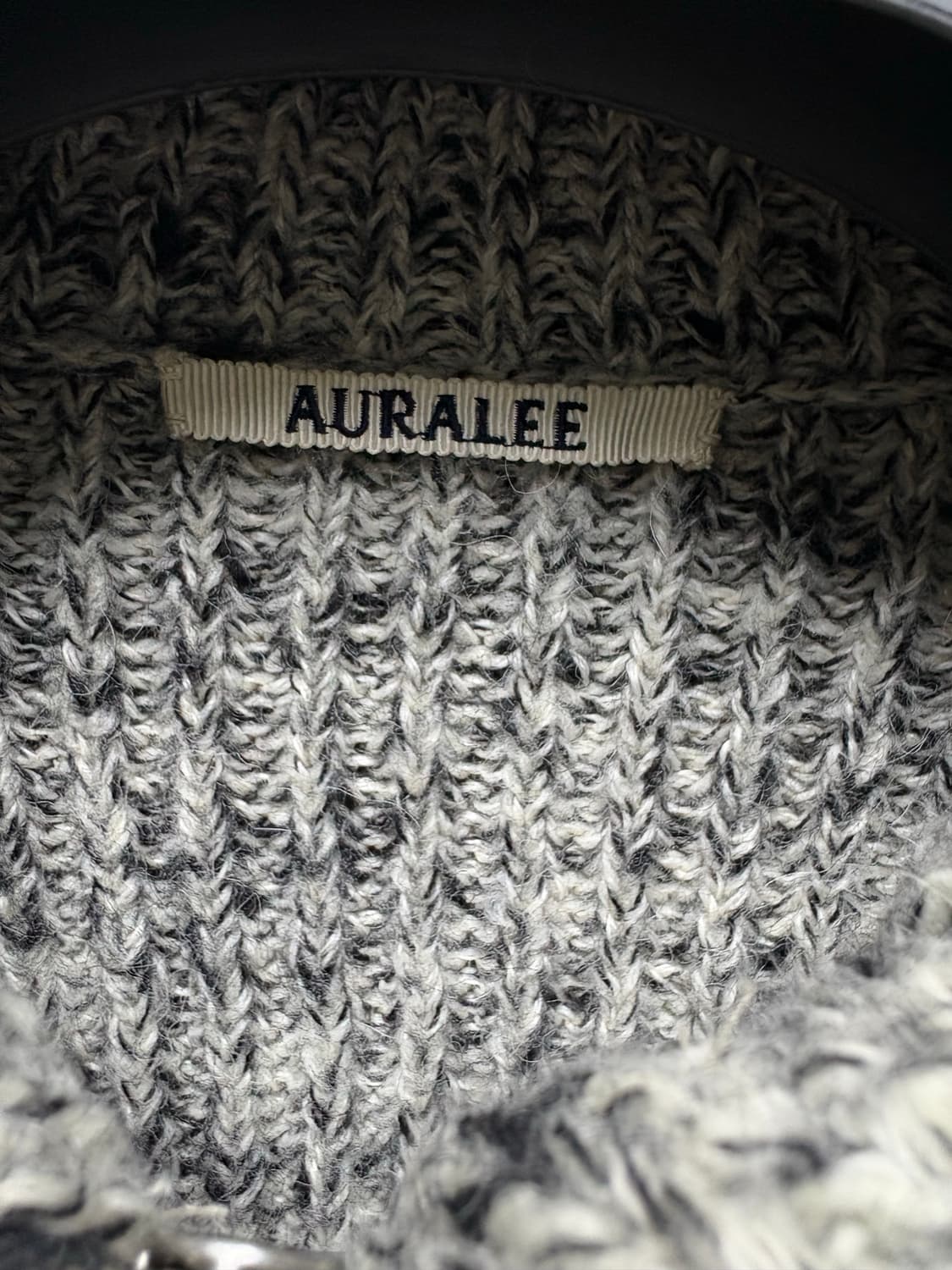 [4] 오라리 울 베이비 알파카 믹스 립 집업 터틀넥 니트 상품이미지8