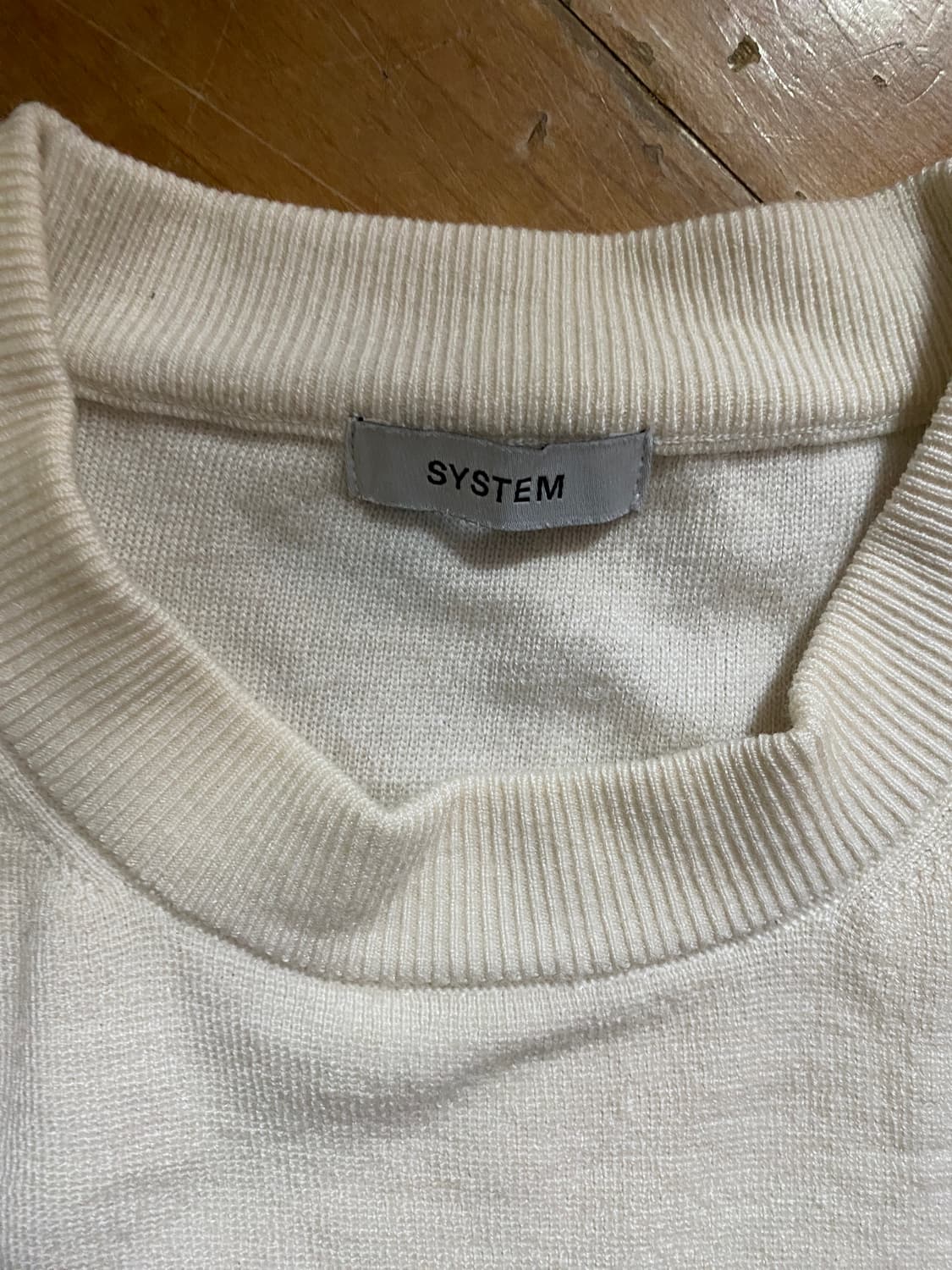 SYSTEM 시스템옴므  아이보리 니트 (100~105) 상품이미지3
