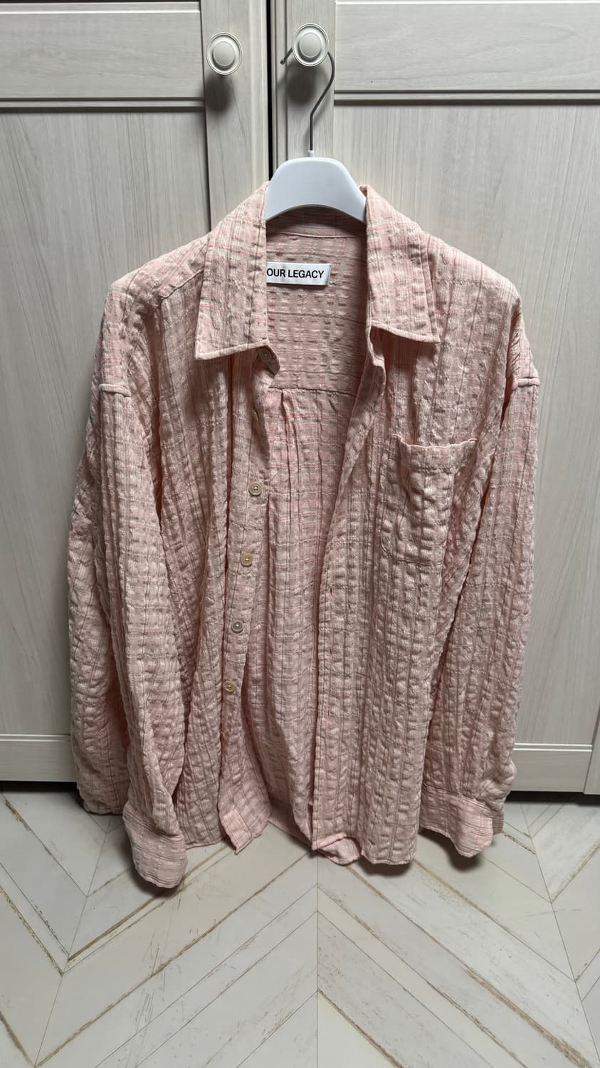 (48) 아워레가시 bd셔츠 - 핑크 시어서커 셔츠 상품이미지1