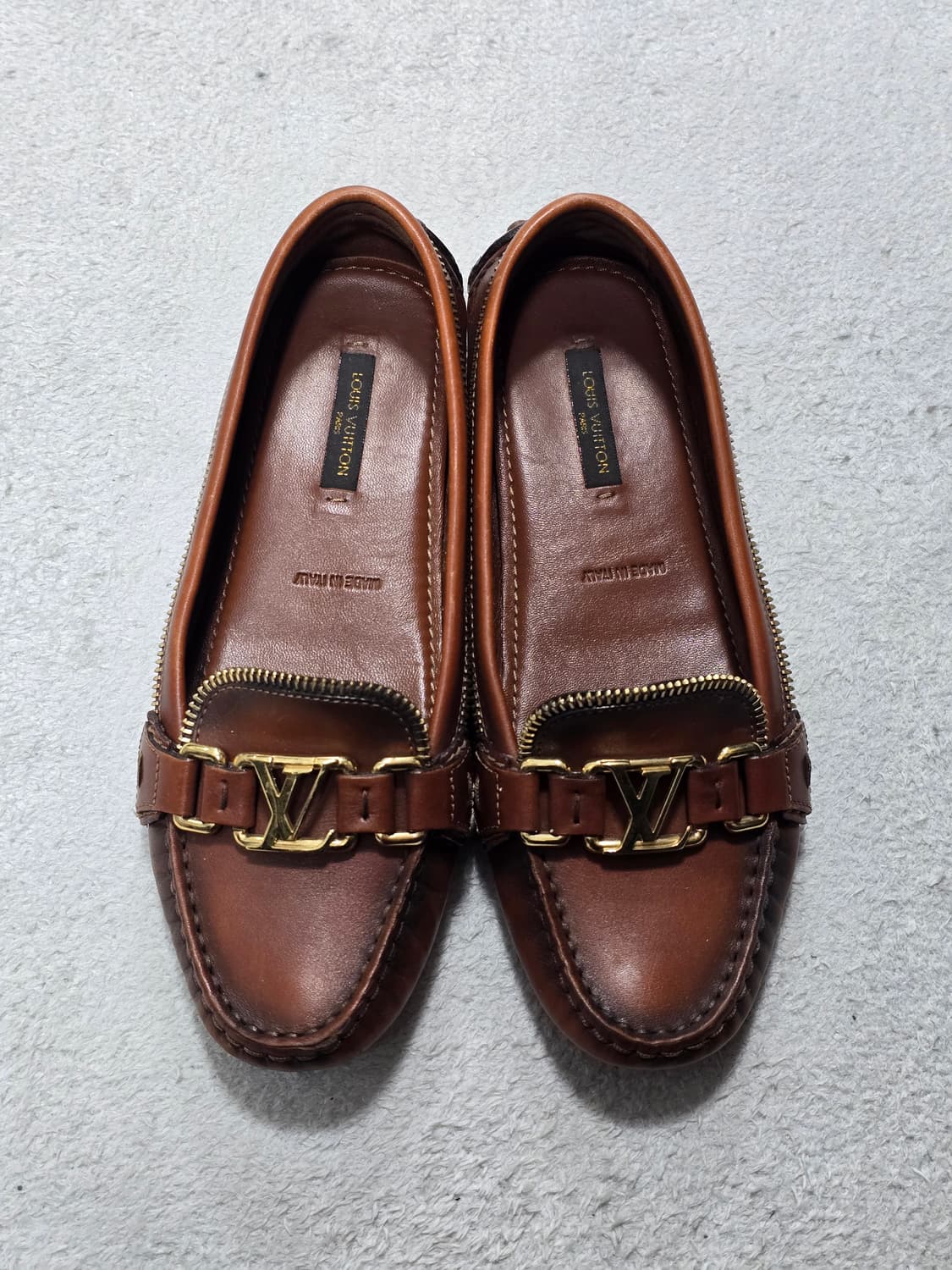 루이비통 브라운 레더 집 테일 옥스포드 로퍼 37사이즈  상품이미지3