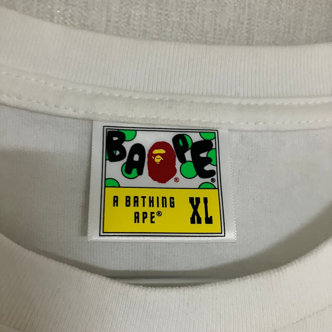 [XL] 베이프 하트 베이비 마일로 티셔츠 화이트 상품이미지3