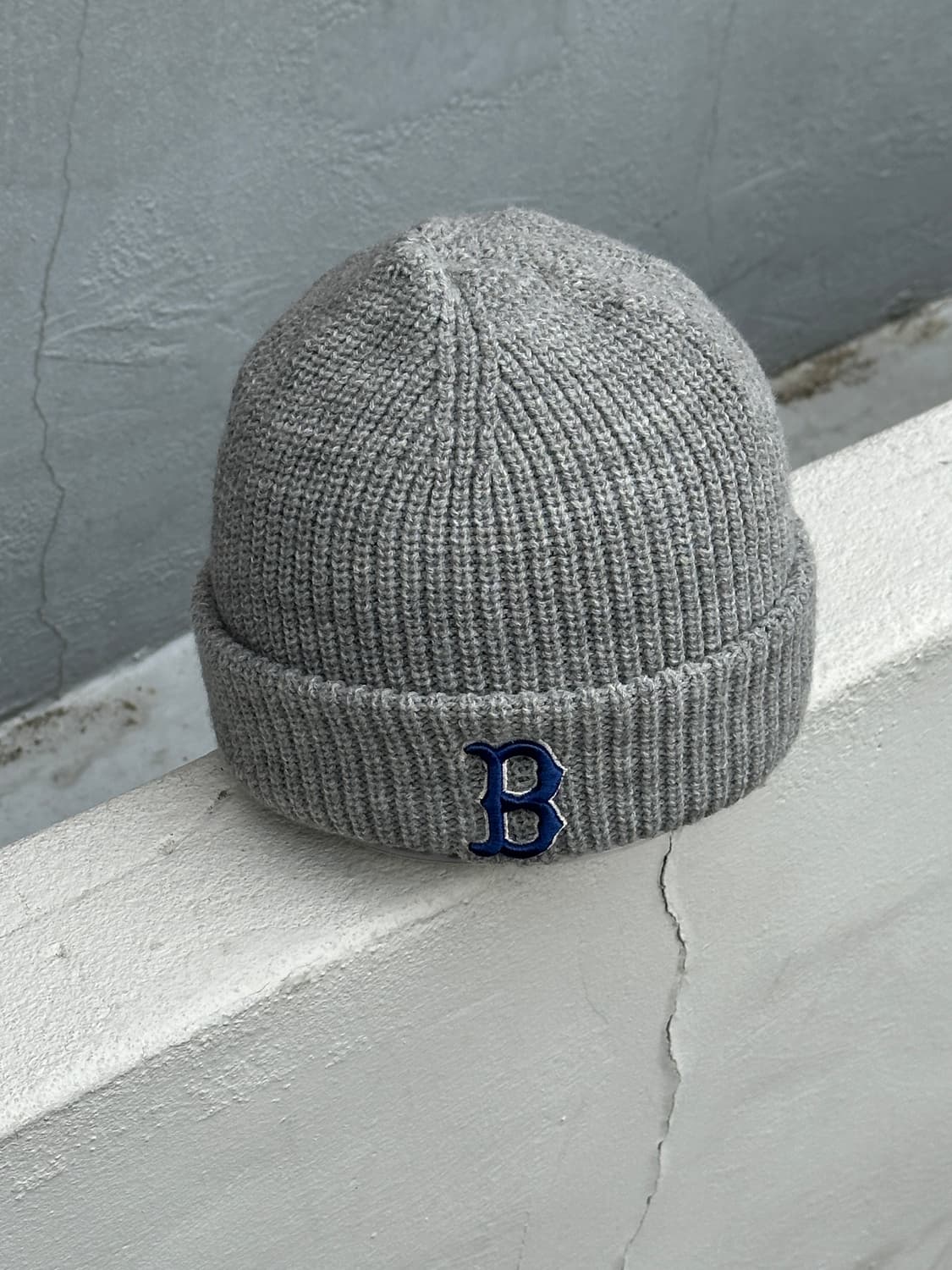 [F] MLB 엠엘비 보스턴 로고 그레이 비니 모자 상품이미지1