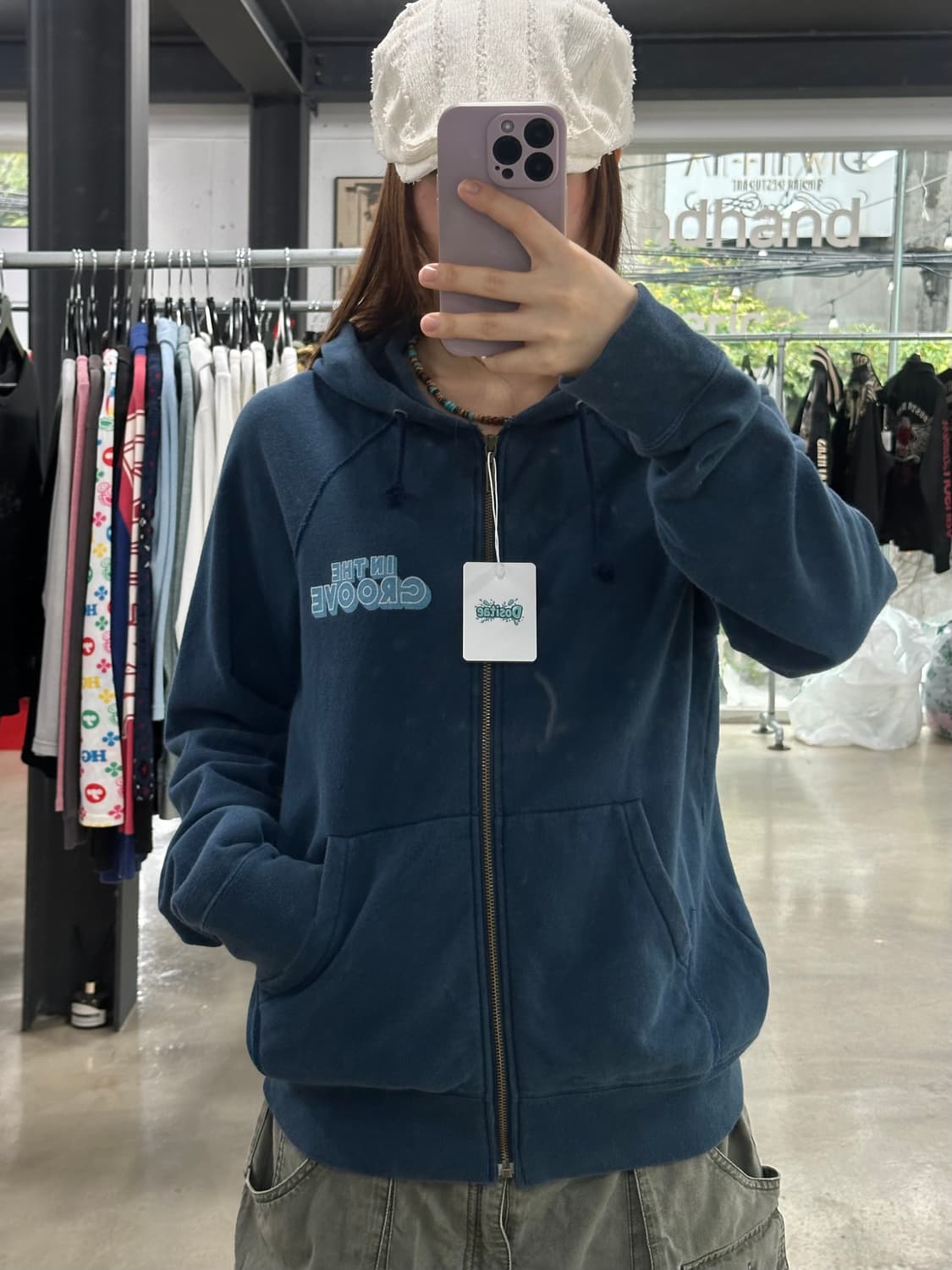 히스테릭글래머 90s 베어로고 너드 후드집업 상품이미지5