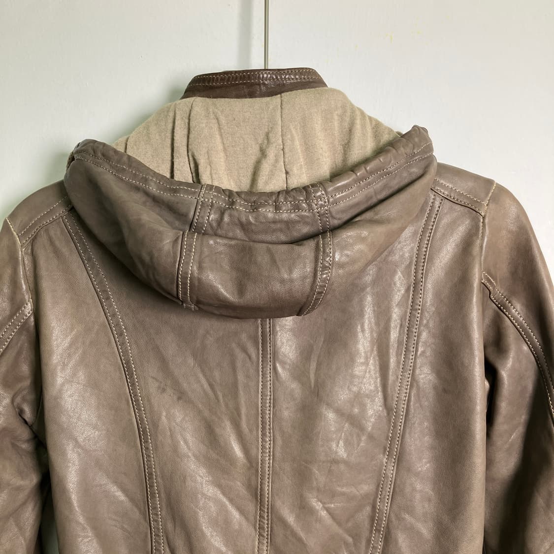 조르지오 브라토 후드 가죽 자켓 상품이미지5