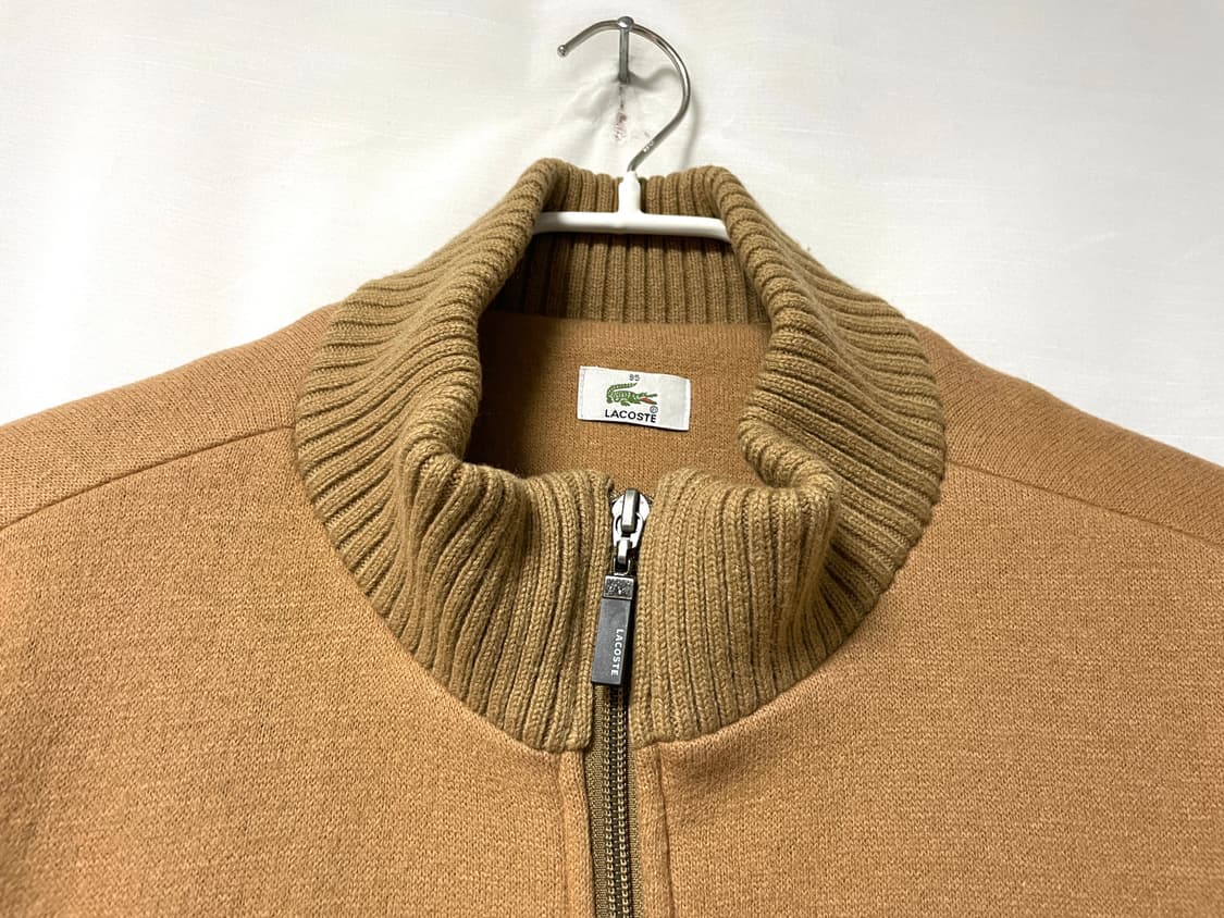 라코스테 남성 여유핏 니트 울 블루종 자켓 _ 카멜 _ 95-100 상품이미지3