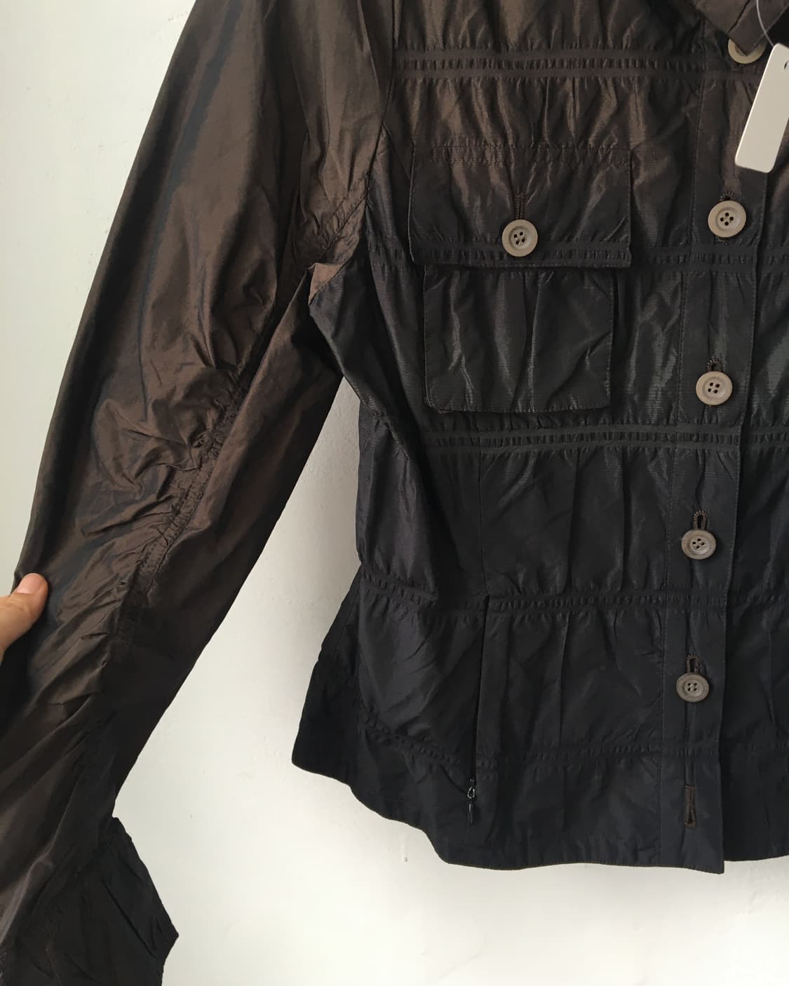 Dyed high neck glossy jacket 상품이미지5