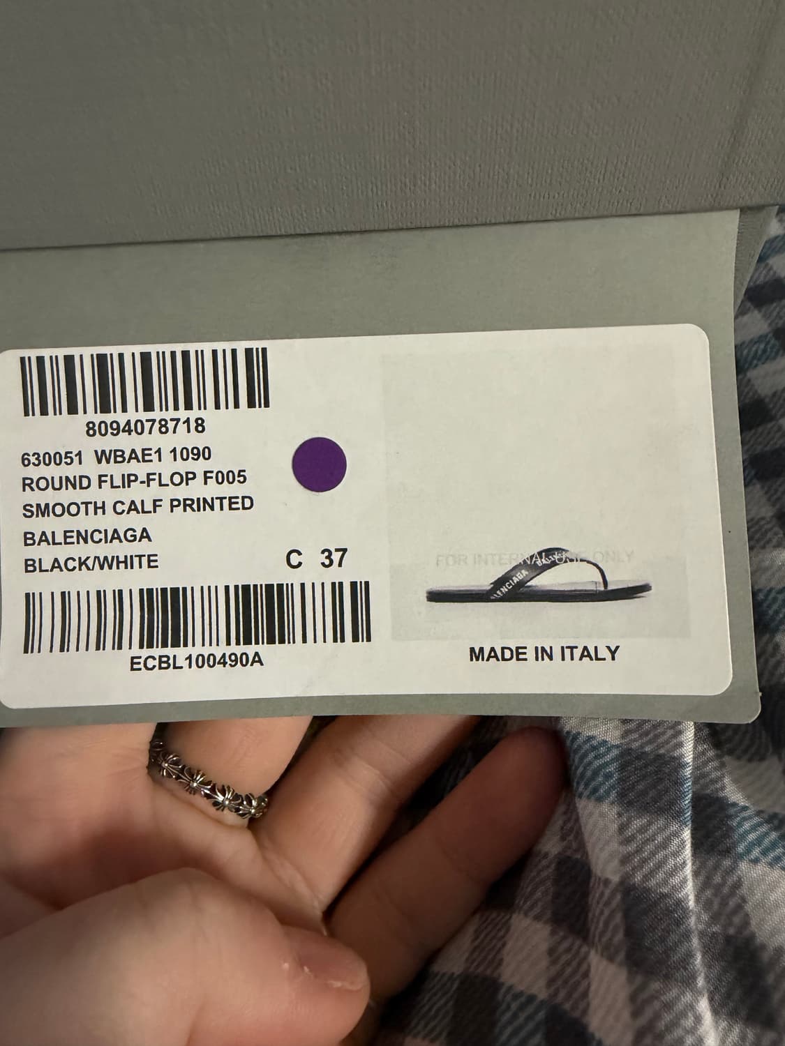 발렌시아가 쪼리 플립플랍 샌들 37사이즈 (240mm) 상품이미지3