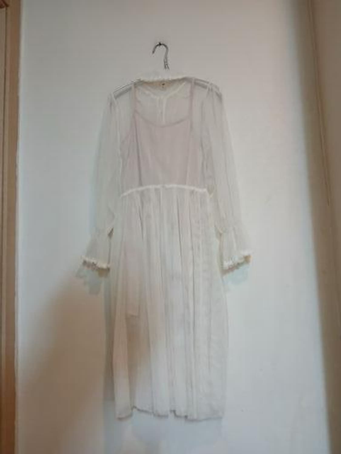 셀프 웨딩 브라이덜샤워 시스루 망사 레이스 원피스 드레스 홀복 나시 세트 상품이미지6