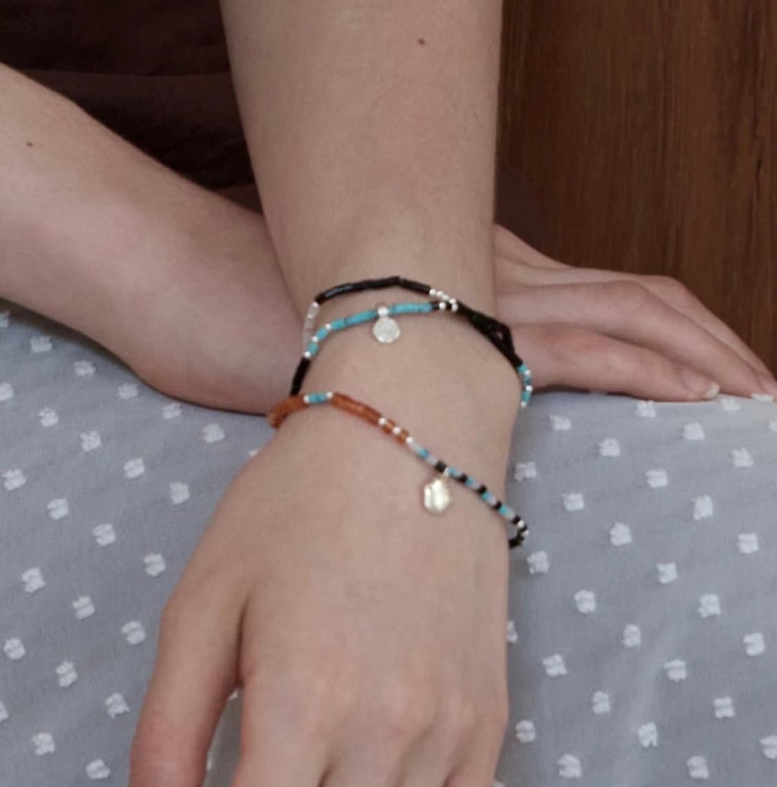 Ensage 윈드 트레일 멀티스톤 네크리스 상품이미지1