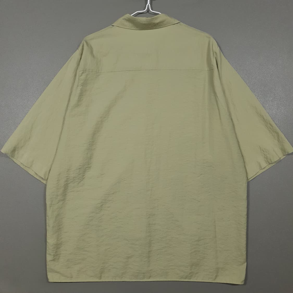 실측 XL) COS 코스 세이지 올리브 카키 코튼 오버핏 반팔 셔츠 상품이미지8