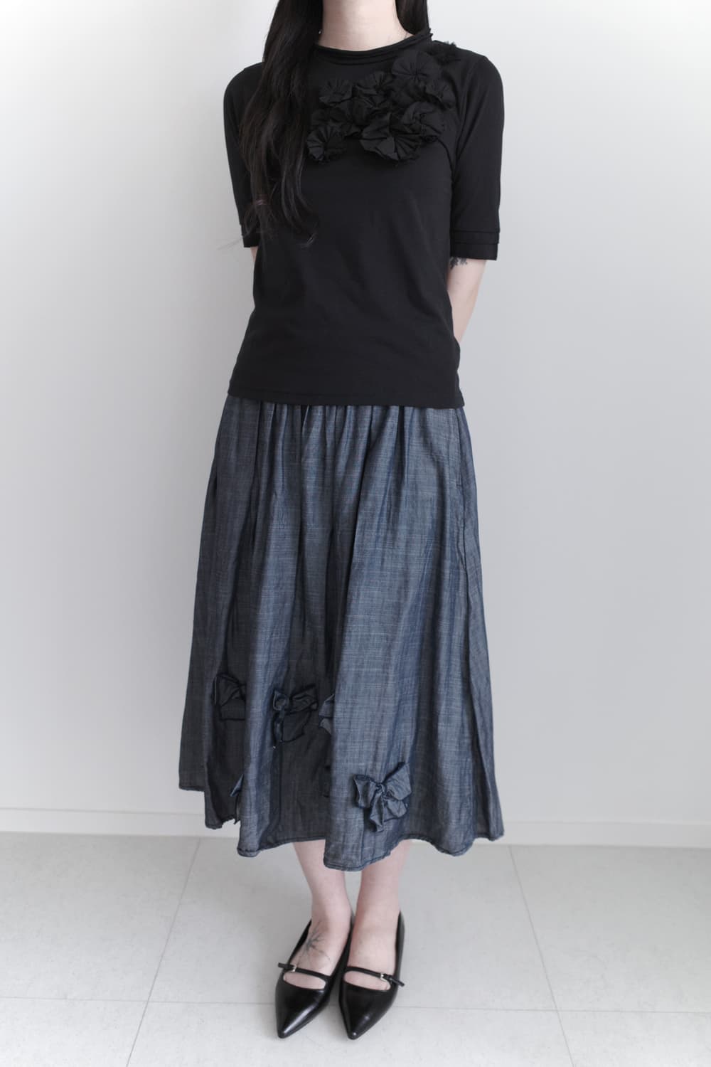 ribbon linen skirt  상품이미지3