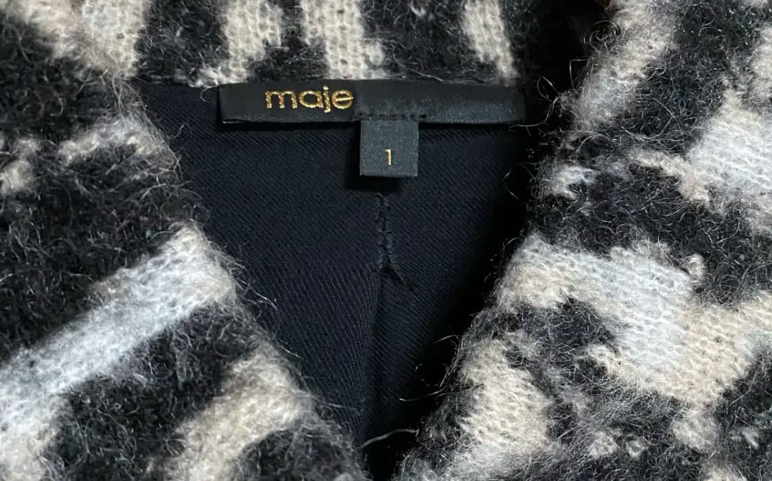 maje 마쥬 부클 지브라 코트 상품이미지3