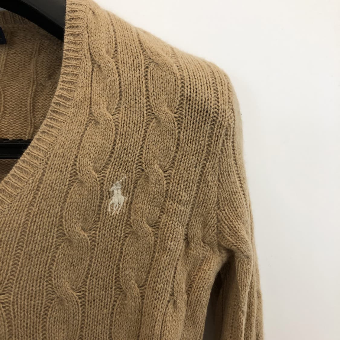 폴로 랄프로렌 메리노울 캐시미어 상위라인 케이블니트 XS  상품이미지2