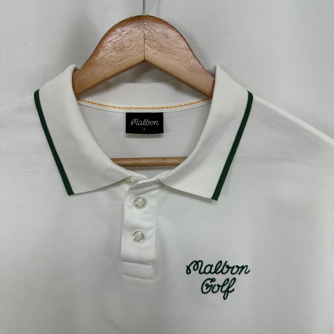   말본 남자 골프 카라 반팔티 화이트 100 L  상품이미지2