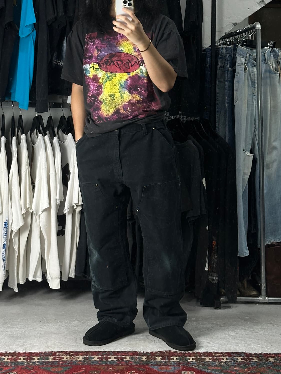 OG USA Made 칼하트 B01 더블니 블랙 칼하트 썩블니 상품이미지2