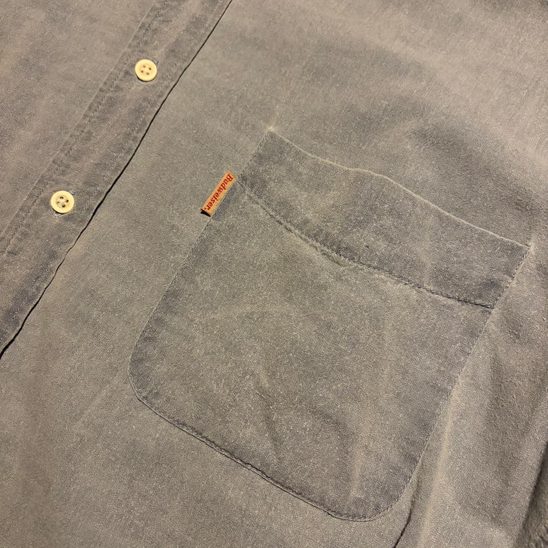 90s Budweiser chambray work half shirt 상품이미지5