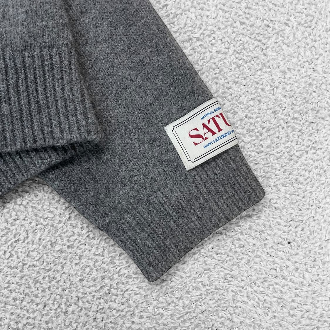세터 Satur 더블린 언발란스 캐시미어 블랜드 니트 그레이 상품이미지3