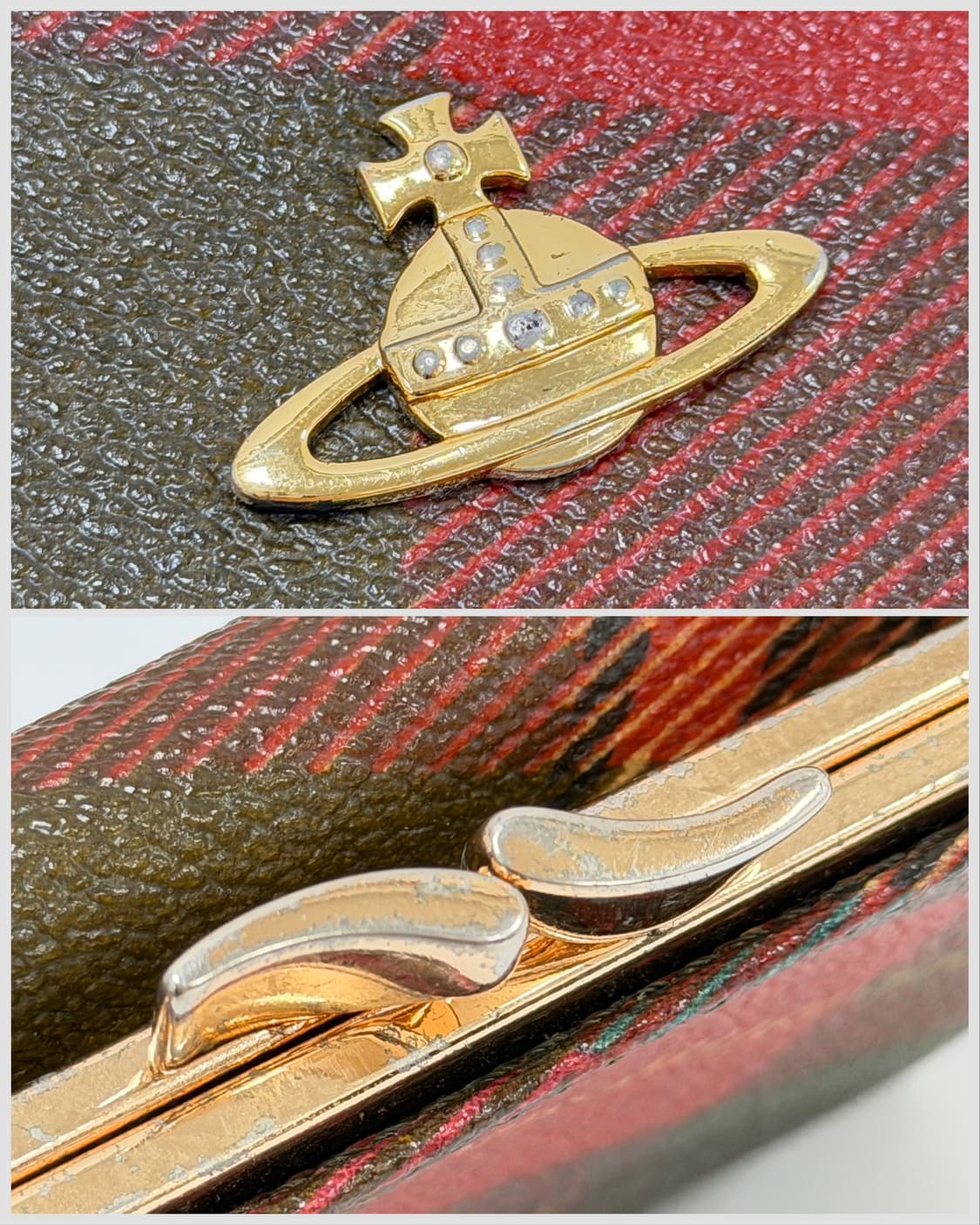 비비안웨스트우드 타탄 체크 ORB 반지갑 상품이미지8