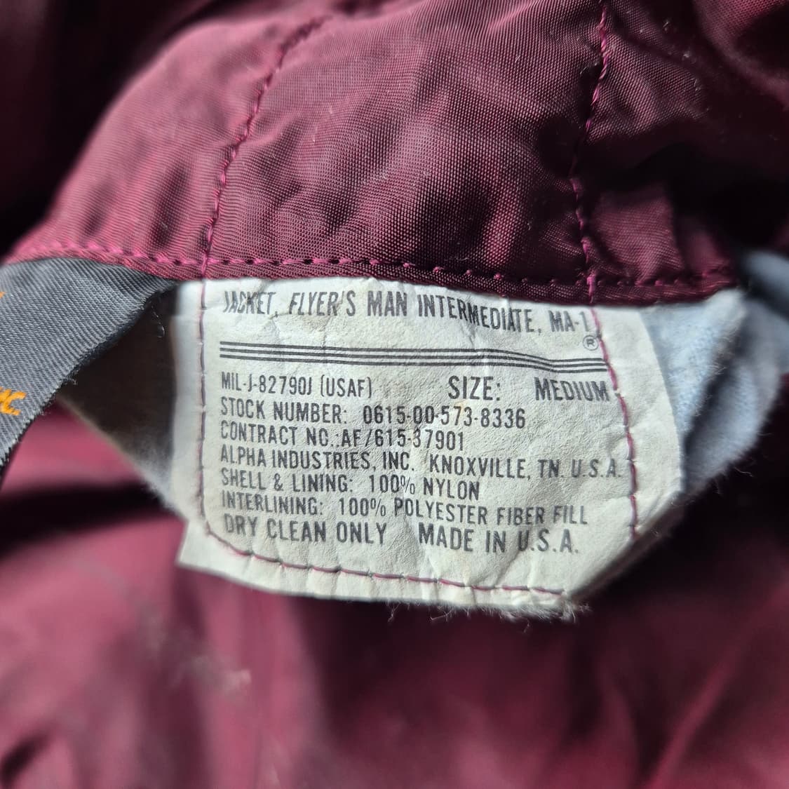 80s 미제 알파 MA-1 상품이미지9