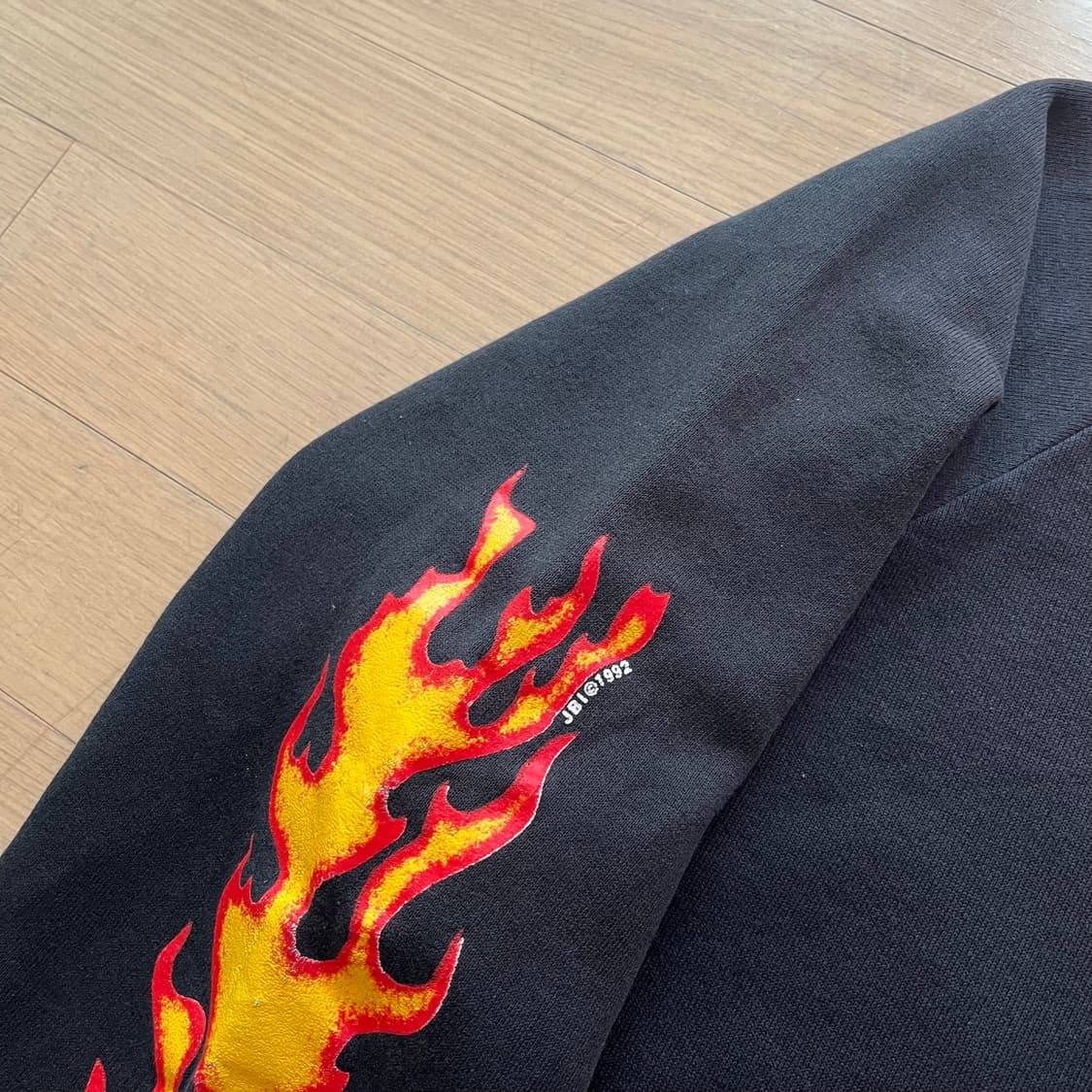 90년대 Rebel Rider 플레임 스컬 스웻셔츠 빈티지 미국제조 상품이미지4