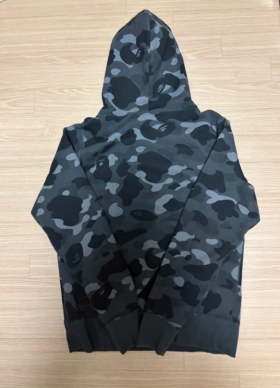 베이프 카모 칼리지 검정 후드티 상품이미지3