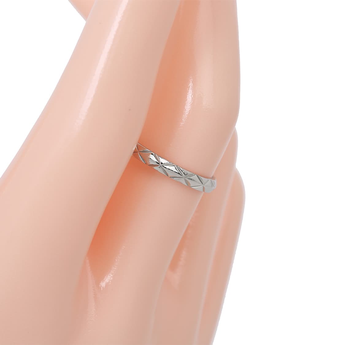 샤넬 마틀라세 코코크러쉬 반지 화이트골드 퀼팅 링 58호 상품이미지8