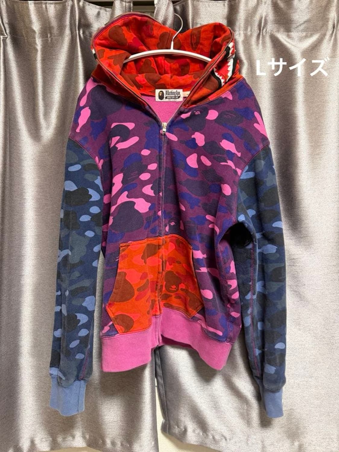 베이프 믹스 카모 샤크 풀 집 후드 상품이미지1