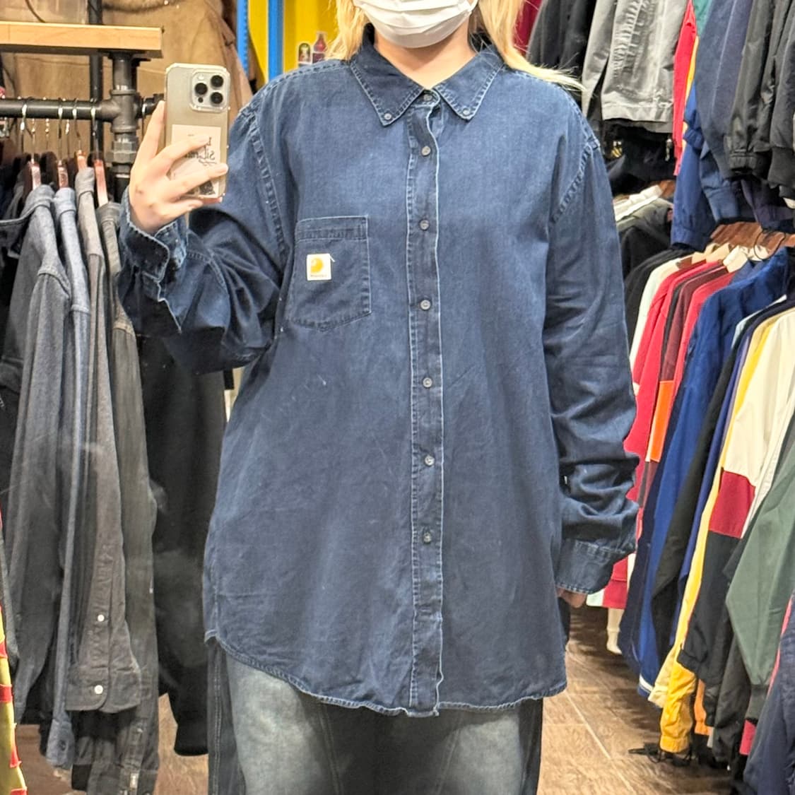 [HI] 칼하트 긴팔 데님셔츠 블루 상품이미지2