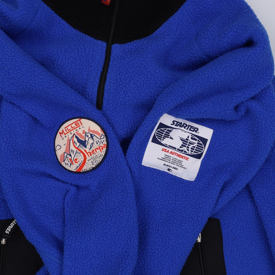 L 스타터 블랙라벨 밀레로고 신칠라 후리스 아노락 4144 상품이미지6