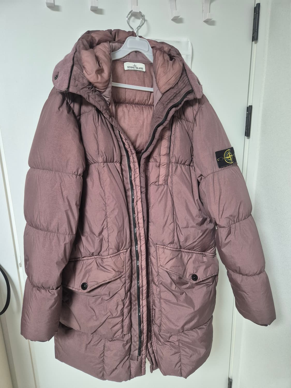 (M)스톤아일랜드 크링클랩스 롱패딩 (로즈쿼츠) 상품이미지2