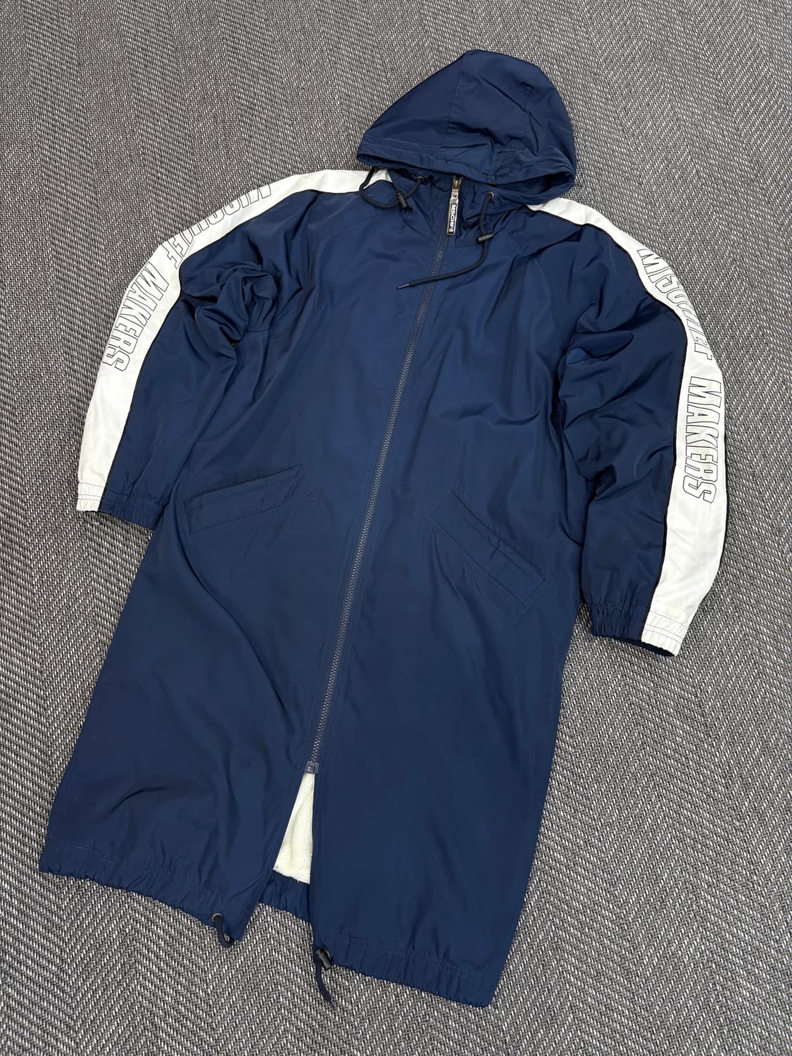 미스치프 롱 퍼 점퍼 네이비 상품이미지1