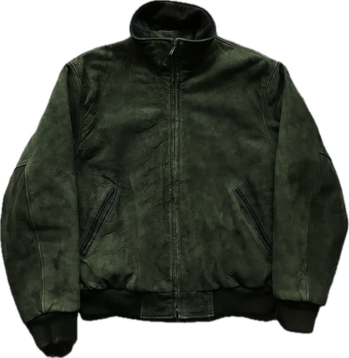 80s 그린 스웨이드 봄버자켓 xl 상품이미지1