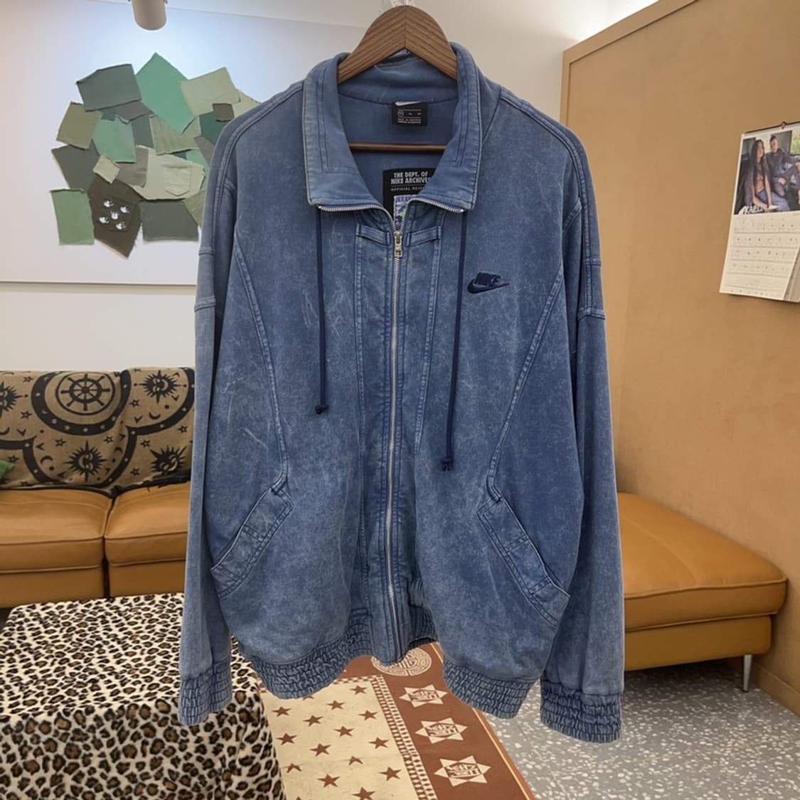 나이키 빈티지 리이슈 데미지 워싱 집업 자켓 XL C09355 상품이미지3