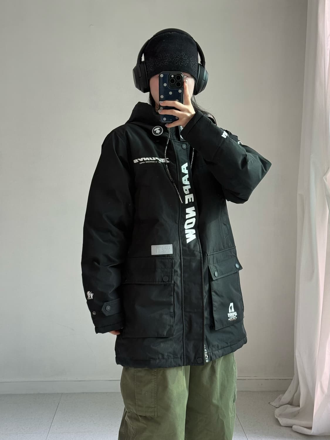 Aape 미디 로고 패딩 상품이미지1