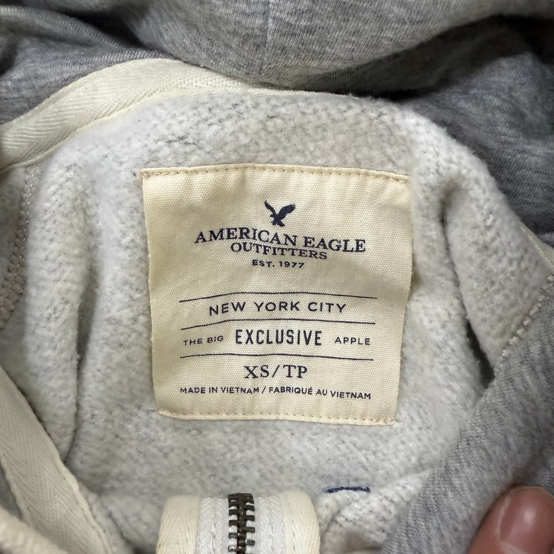 [XS] 아메리칸이글 빅로고 그레이 후드집업 1226T2 상품이미지5