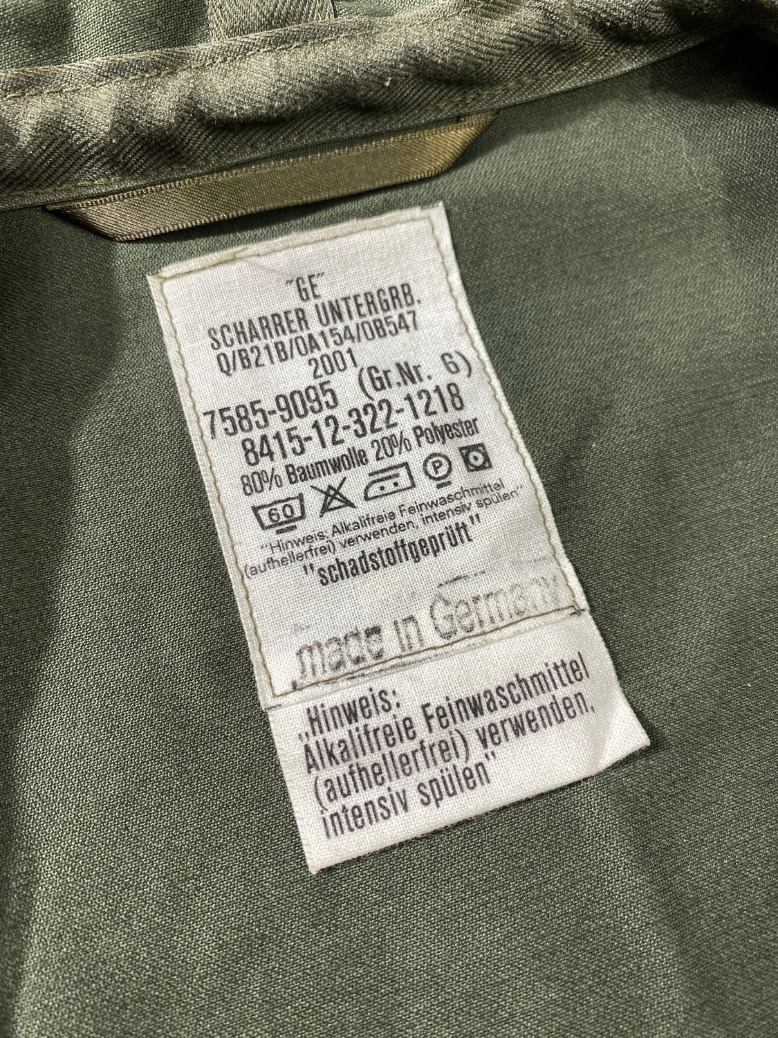 [M-L] 00s Germany 독일군 밀리터리 필드 자켓 상품이미지8