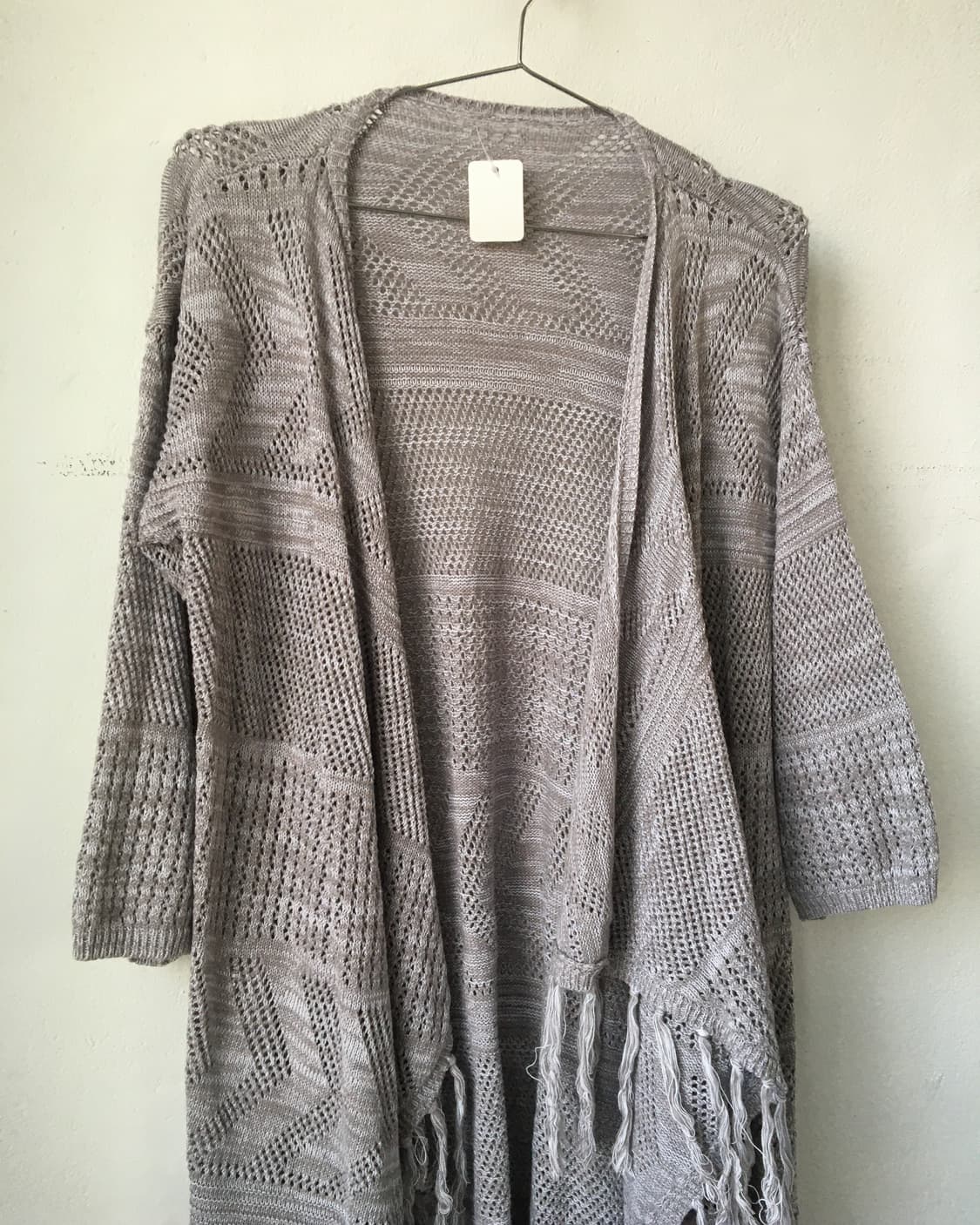 Fringe opne crochet cardigan 상품이미지4